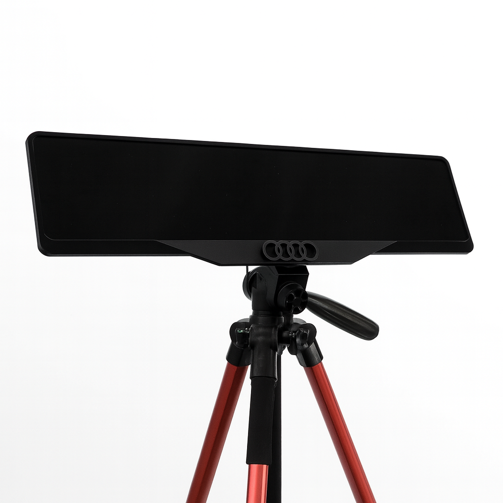 Black Audi Rings Plate Holder - Luxury Number Plate Holder