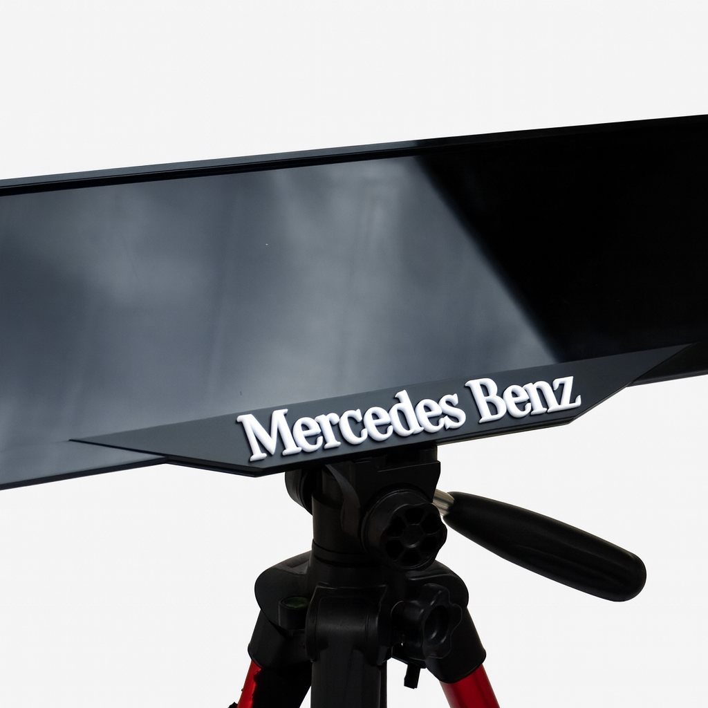 White Mercedes Benz Plate Holder - Luxury Number Plate Holder