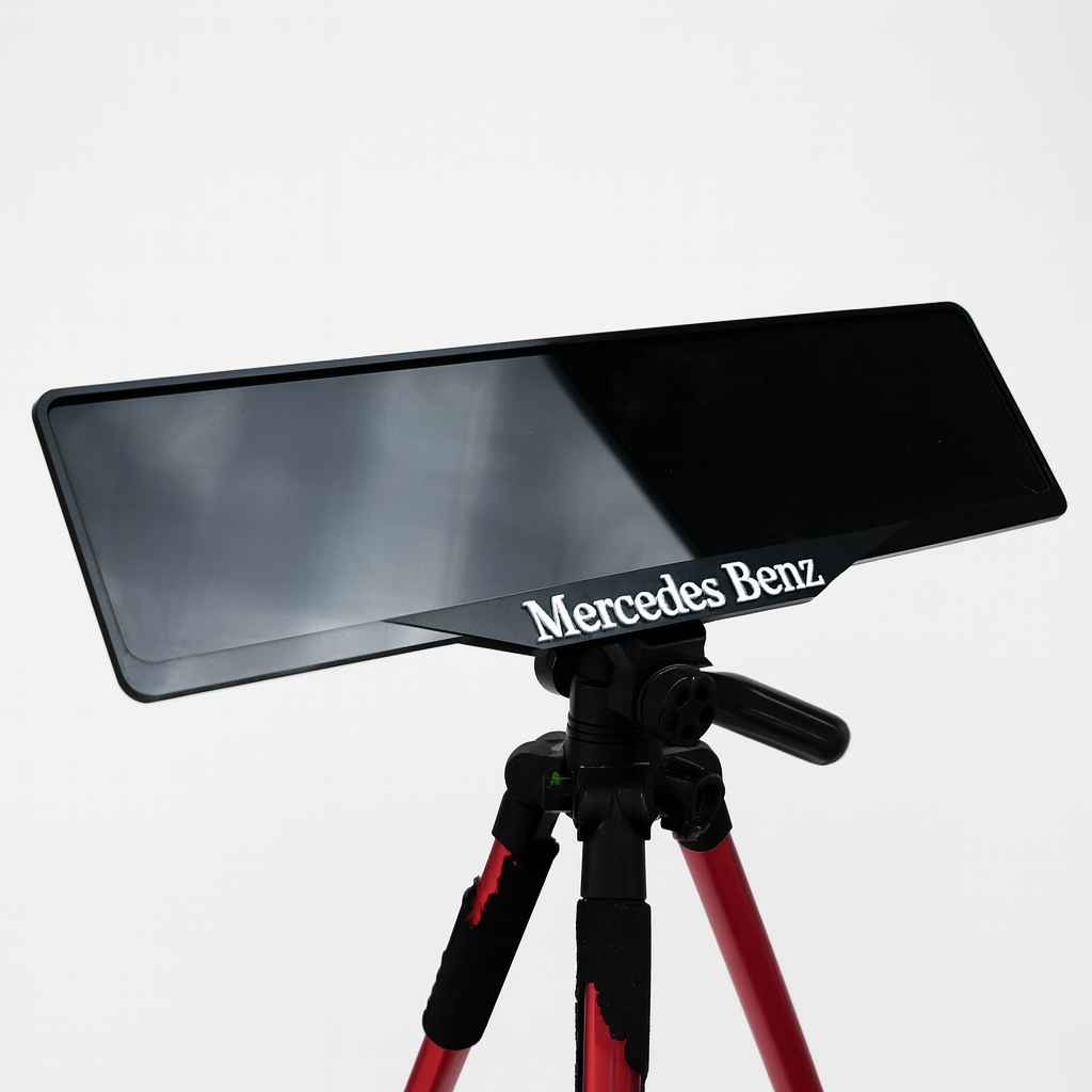 White Mercedes Benz Plate Holder - Luxury Number Plate Holder