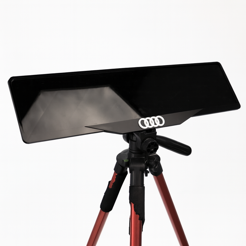 White Audi Rings Plate Holder - Luxury Number Plate Holder