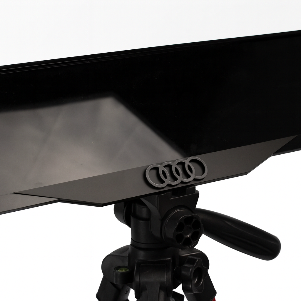 Black Audi Rings Plate Holder - Luxury Number Plate Holder