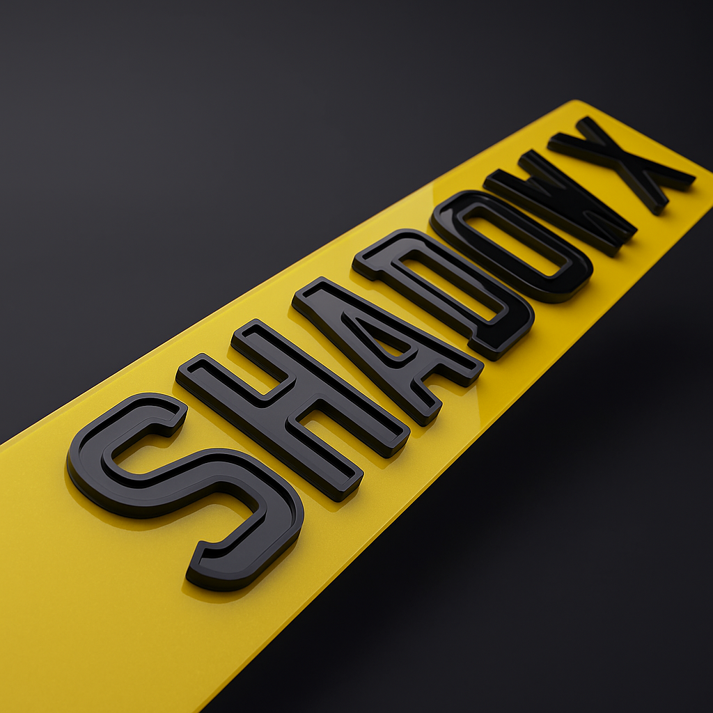 Shadow Numbe Rplates 4D Shadow X - Luxury Number Plates – PlateDepotUk